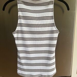 Anthropologie Maeve Ribbed, Mock Neck - Tank Top